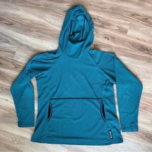 Melanzana Teal Microgrid hoodie
